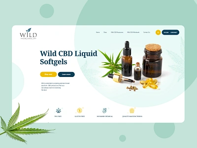 CBD Oil Ecommerce Website Design Mockup designer wordpress dexim ecommerce magento 2 wordpress wordpress designer wordpress theme