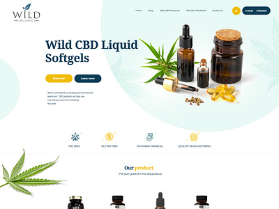 Download CBD Oil Ecommerce Website Design Mockup by Marcin Trojanowski for Seahawk on Dribbble