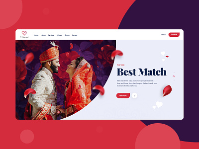 Match Making Dating Site Website Design Mockup