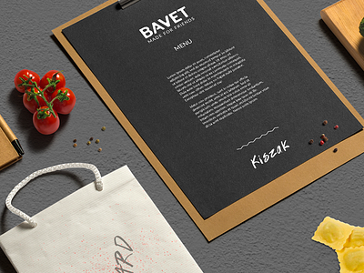 Stationary pasta resto brand design identity logo stationary