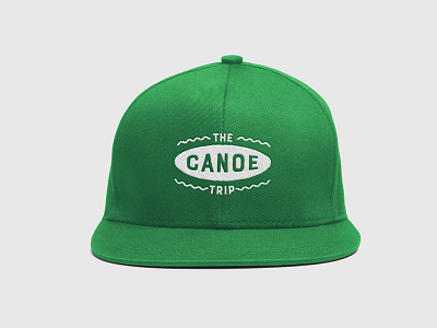 Canoe logo branding canoe green kayak logo nature outdoor travel wave