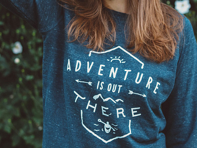 Adventure is out there branding drawing illustration sweater