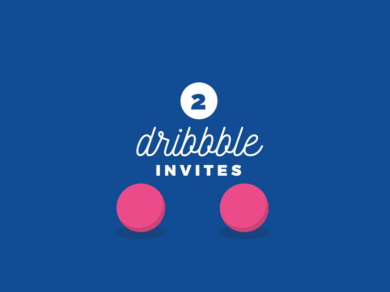 2 Dribbble Invites after effects animation dribbble invite