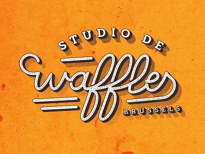 Waffles lettering and logo branding handlettering lettering logo type waffles