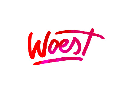 Woest lettering