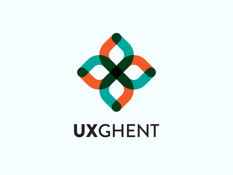 UX Ghent logo animation animation blending branding community gif logo meetup ux