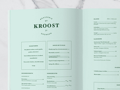 Logo and menu-design Kroost design identity layout logo menu restaurant typography