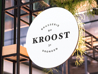 Logo design Kroost design identity logo restaurant signage typography