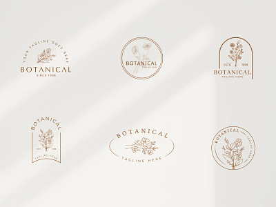 Floral element Botanical Hand Drawn Logo with Wild Flower by BRANDING ...
