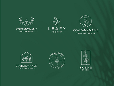 Botanical Floral element Hand Drawn Logo