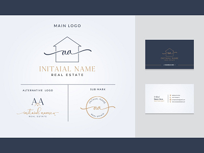 initial Real Estate, Realtor,  Building and Construction Logo