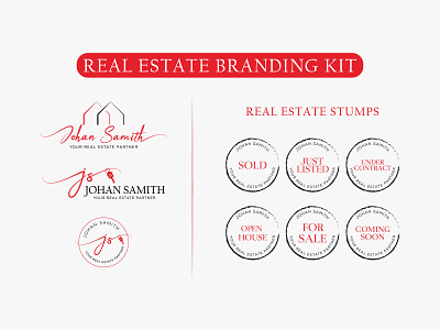 Real Estate Logo design for realtor with badges sold watermark