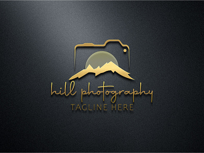 Signature photogarphy mountain logo conceppt branding graphic design logo