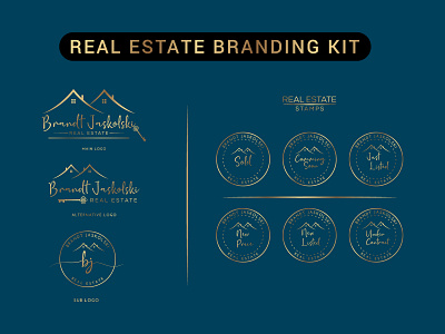 Real Estate Logo design for branding kit
with badges watermark.
