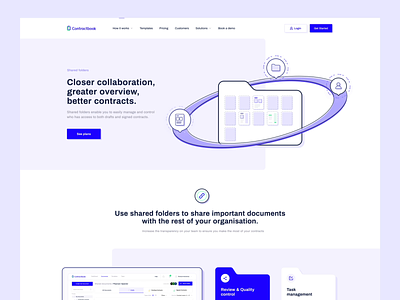 Contractbook - Shared Folders animation animation contract contractbook document folder gif interaction share ui ux website www