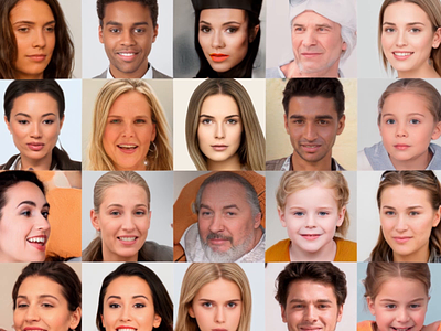 100K AI-Generated Faces after effects design resources motion design