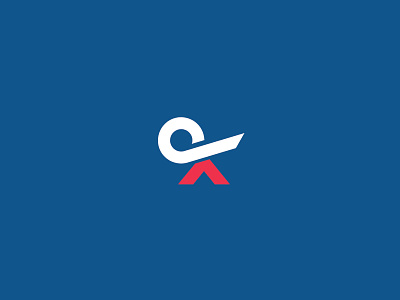 PIVOT Logo balance blue icon logo mark minimal p pivot red white