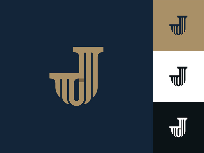 Joshua B Clark Law Logo foundation illustration attorney grid column law icon j logo