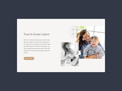 East + Eversley Home Page Design design web design