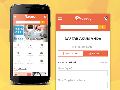 Bizzy Mobile apps mobile ui ux