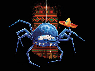 Character design for a Game (Fiesta de los muertos) character dead design fiesta game horror illustration mexican skull spider art