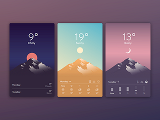 Lonely Mountain Weather Concept by Marina Matijaca™ for Profico on Dribbble