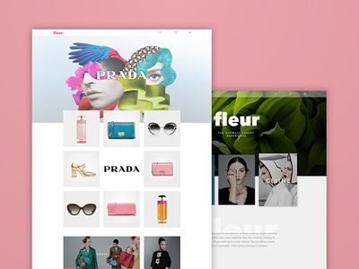 Fleur app clean dashboard fashion header lander minimal ui ux web website