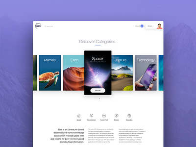 Lunyr Discovery Page app card clean dashboard landing page layout product responsive ui ux web website