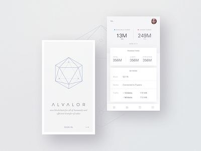 Alvalor Wallet app card clean dashboard landing page layout product responsive ui ux web website