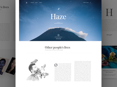 Haze app clean dashboard landing page layout minimal product responsive ui ux web website