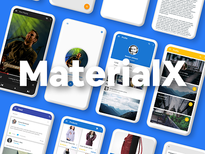 MaterialX android android ui login material design mobile ui profile template ui ui uidesign ux ux design