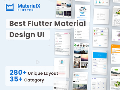 MaterialX Flutter 2.2 android clean ui flutter flutter ui ios material design mobile ui ui ui kit