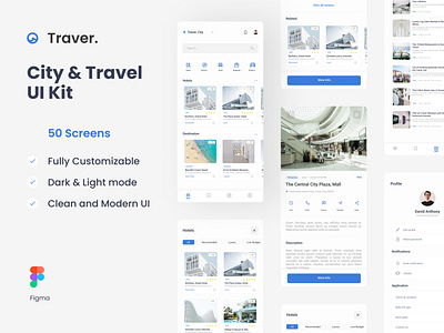 Traver - City & Travel UI Kit