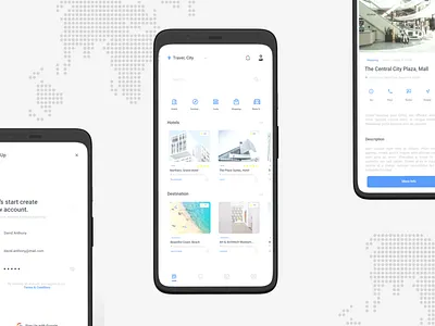 Traver - City & Travel Android App android android ui city clean ui hotel material design materialdesign mobile ui tour traver ui ux design