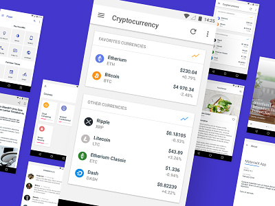Cryptocurrency - MaterialX android android ui design material design materialdesign mobile ui ui ux design