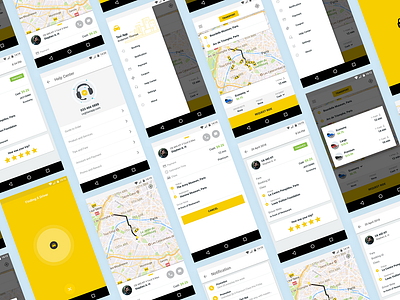 Taxi App android clean ui app material design taxi app ui ui design ux ux design