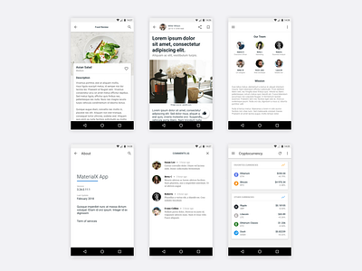 MaterialX Template UI 2.1 Light android android ui design light material design material template materialdesign mobile ui template ui ui uidesign ux ux design white