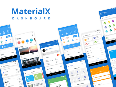 Materialx - Dashboard android android ui dream space material template materialdesign mobile ui template ui ux ux design