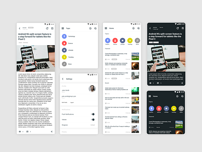 Notch - Android News Application android android ui article material design materialdesign mobile ui news news app template ui ui uidesign ux ux design