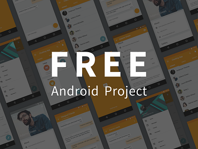 Free Chatting App UI Template android android template android ui awesome chat chatting clean ui dream space free freebie freebies material design materialdesign message orange project ui ux ux design