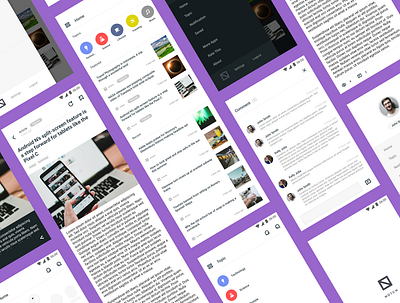 Notch - Android News Application android android ui light material design materialdesign mobile ui news project template ui uidesign ux ux design white