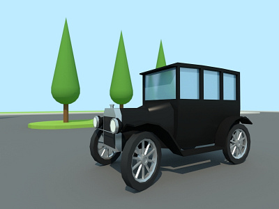 Oldtimer car game landscape oldtimer