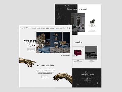 Furniture e-commerce design e commerce typography ui ux web