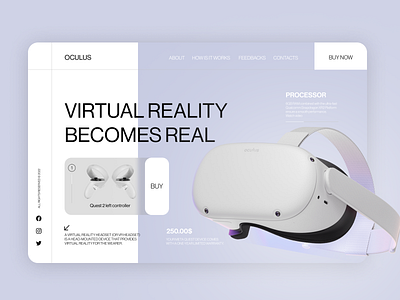 Virtual reality glasses design landing landingpage project ui ux virtualreality web