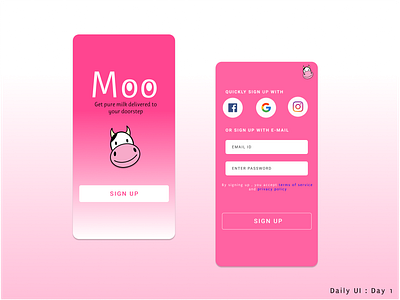 Moo : The milk delivering app