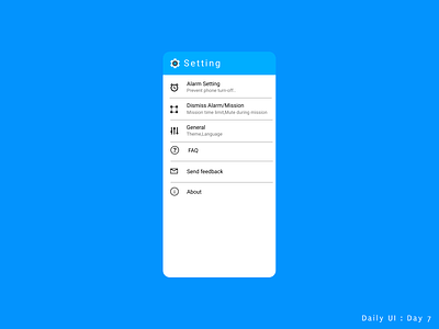 Setting of Alarm app alarm alarm app alarms app daily100challenge dailyui dailyuichallenge design minimal setting