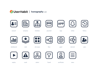 Userhabit Icon Set (ver 2.0) icon icon design icon set iconography menubar svg