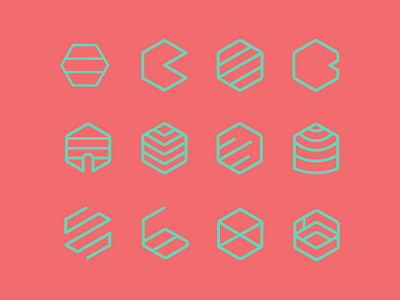 BeeHex graphic design icons minimal outline ui ux web design