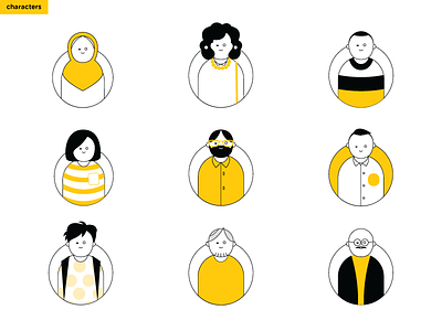 Refer A Friend character design flat design icons people