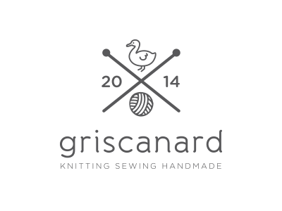 Griscanard branding canard duck grey gris handmade icon identity knitting logo logotype sewing